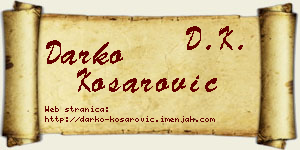 Darko Košarović vizit kartica